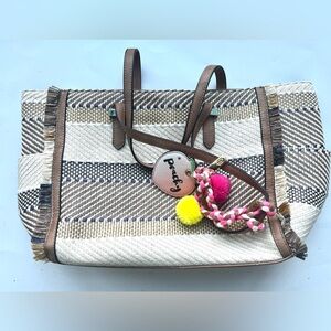 CALL IT SPRING Stylish Tan and Cream Tote Bag